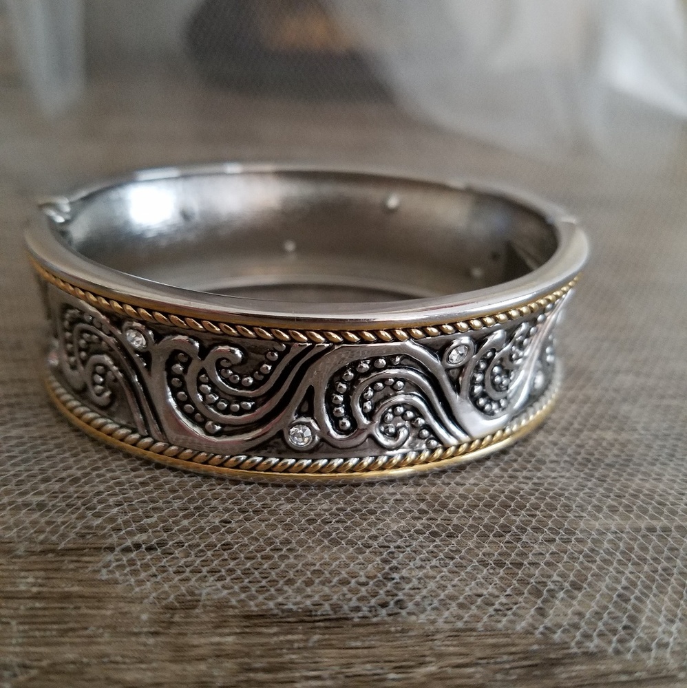 Silver & Gold Cuff Bracelet